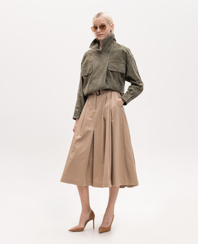 Babe Pay Pls Зелена замшева куртка 2614SUEDE