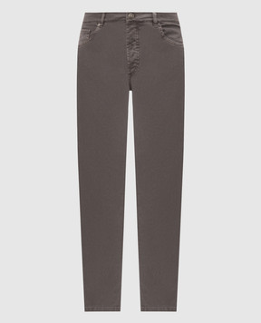 Brunello Cucinelli Сірі джинси з вишивкою емблеми M277PB3210