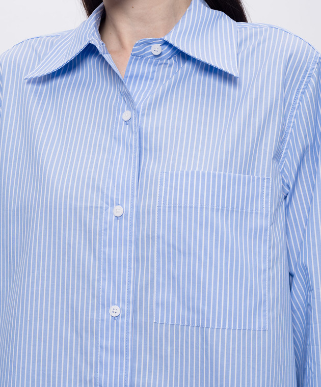 Simkhai Голубая рубашка Loen в полоску 2262240CO изображение 5