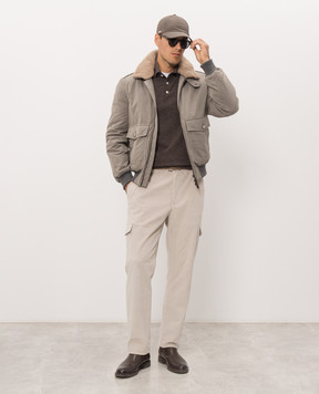 Brunello Cucinelli Коричневе поло з кашеміру M2200295