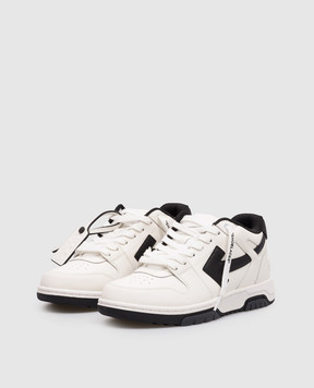 Off-White Кожаные кроссовки Out Of Office белого цвета с логотипом OWIA259C99LEA018