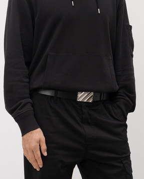 Off-White Чорний шкіряний ремінь OMRB14FC99LEA002