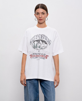 Alexander Wang Біла футболка з принтом UCC4251851