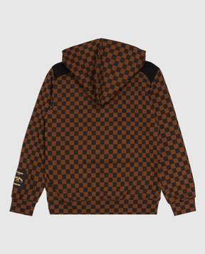 Sprayground Детское коричневое худи в клеточку SPY1490G