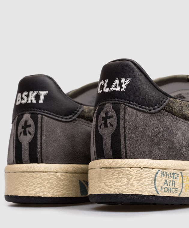 Premiata Замшеві кросівки кольору хакі BSKTCLAY BSKTCLAY8442 зображення 5