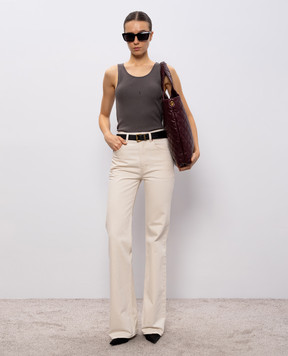 Saint Laurent Серый топ Cassandre 823603Y37EC