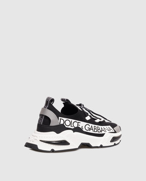 Dolce&Gabbana Дитячі чорні кросівки з логотипом DA5203AB0683738