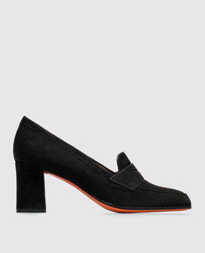 Santoni Черные замшевые туфли WDOR72446HI2NAEA