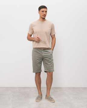 MooRER Зеленые бермуды ALICUDI с логотипом патча ALICUDIKEL