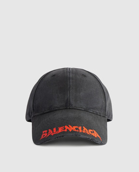 Balenciaga Черная кепка с принтом логотипа A001UQ410B2