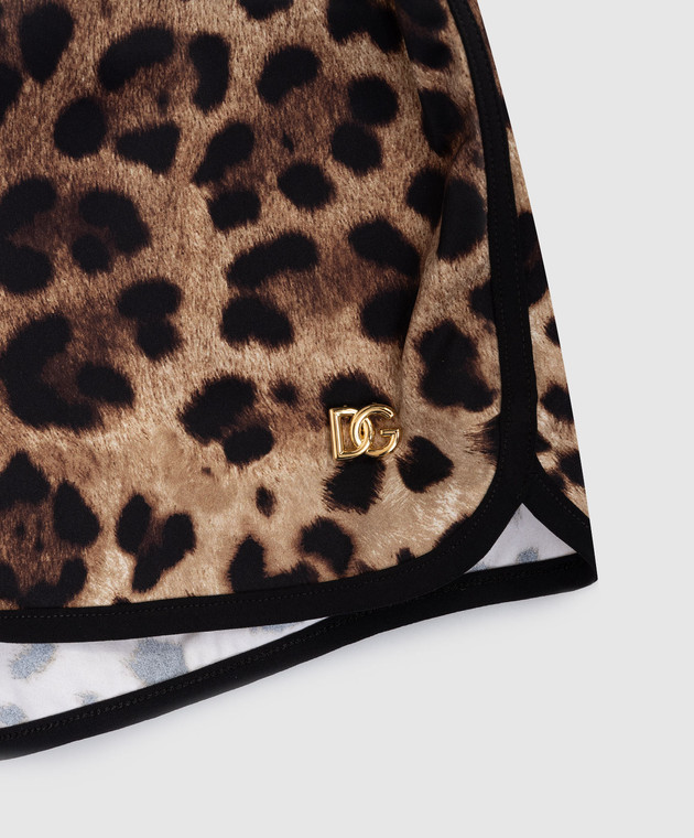 Dolce&Gabbana Дитячі коричневі шорти в принт L5J845ONO1136 зображення 3