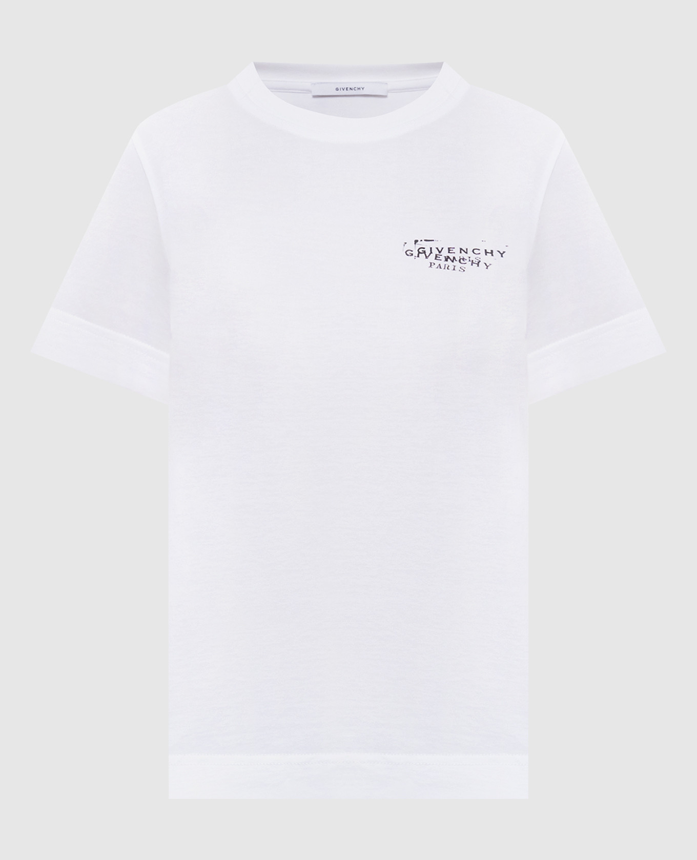 Белая футболка с принтом логотипа