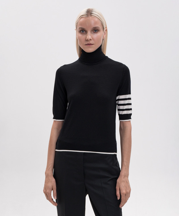 Thom Browne Чорний топ з вовни FKA434DY1014 зображення 3