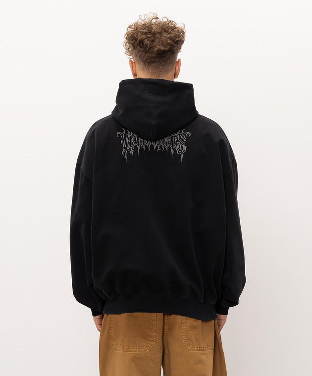 Vetements Черные худи с принтом MH27HD205Bm изображение 4