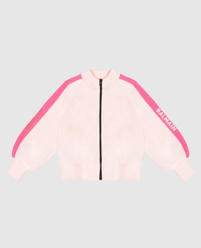 Balmain Детская розовая спортивная куртка BZ4A20Z318312