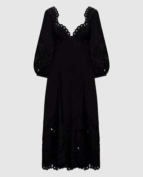 Charo Ruiz Чорна сукня міді Corbin 263615