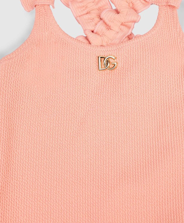 Dolce&Gabbana Дитячий рожевий купальник з монограмою DG L2J870ON0CA зображення 3