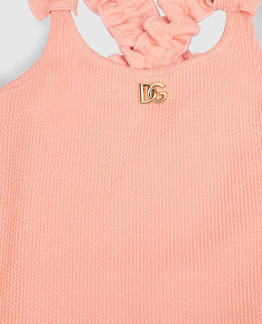 Dolce&Gabbana Дитячий рожевий купальник з монограмою DG L2J870ON0CA