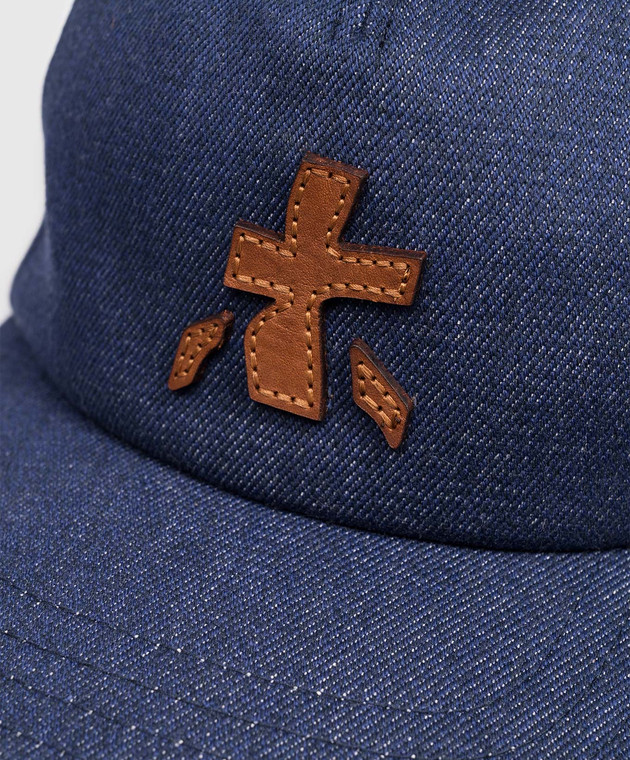 Premiata Синяя кепка с нашивкой эмблемы BALL30 изображение 4