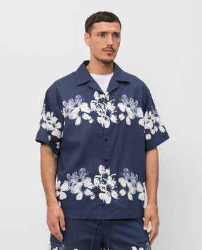 Iceberg Синя сорочка з льоном G1103633