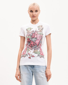 Off-White Біла футболка Dream World 29A00305T
