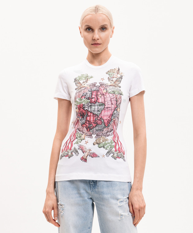 Off-White Біла футболка Dream World 29A00305T зображення 3