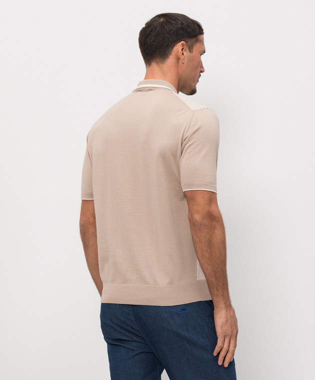 Castangia dal 1850 Бежевое поло в узор Q811840HSWZS26 изображение 4