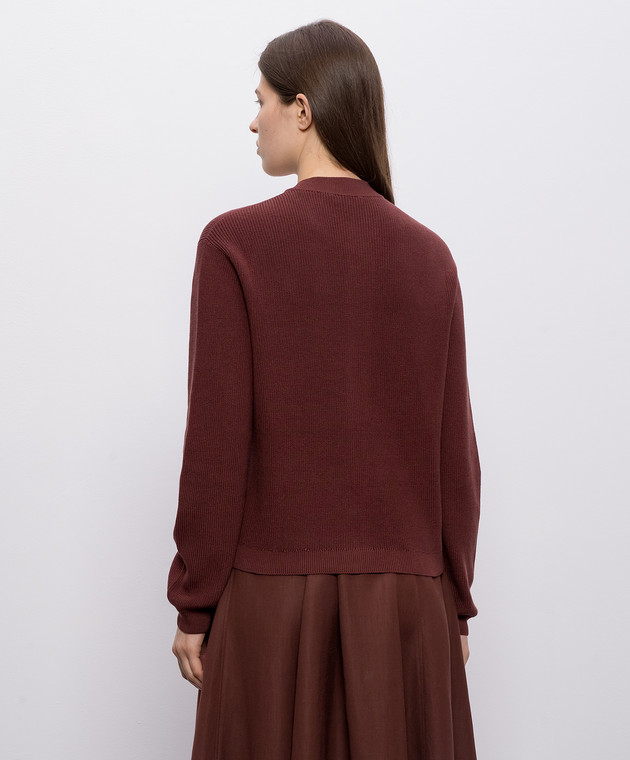 Brunello Cucinelli Коричневый кардиган с цепочкой мониль M19253206 изображение 4