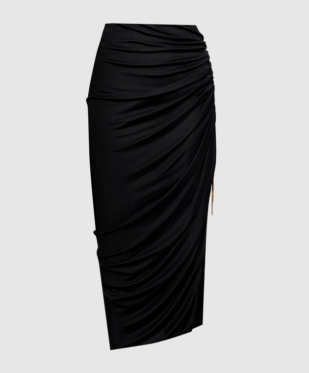 Balmain Чорна спідниця з драпіруванням SK0000000038