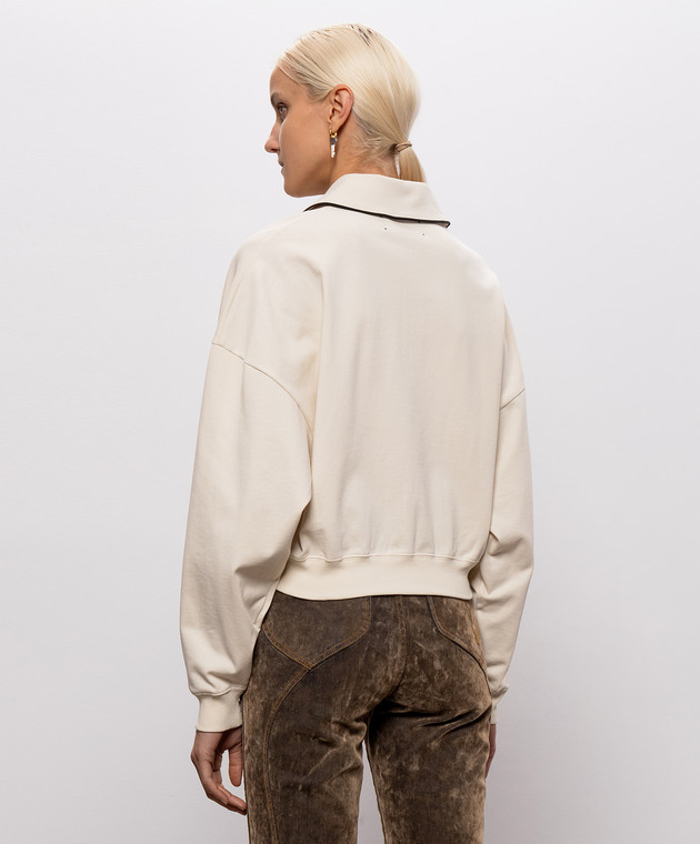 AMIRI Бежевый свитшот-поло AW426JR019 изображение 4