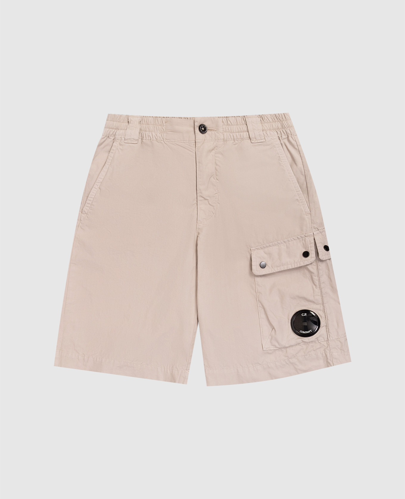 Детские серые шорты с патчем логотипа