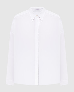 Brunello Cucinelli Белая рубашка с цепочкой мониль MP091MA636