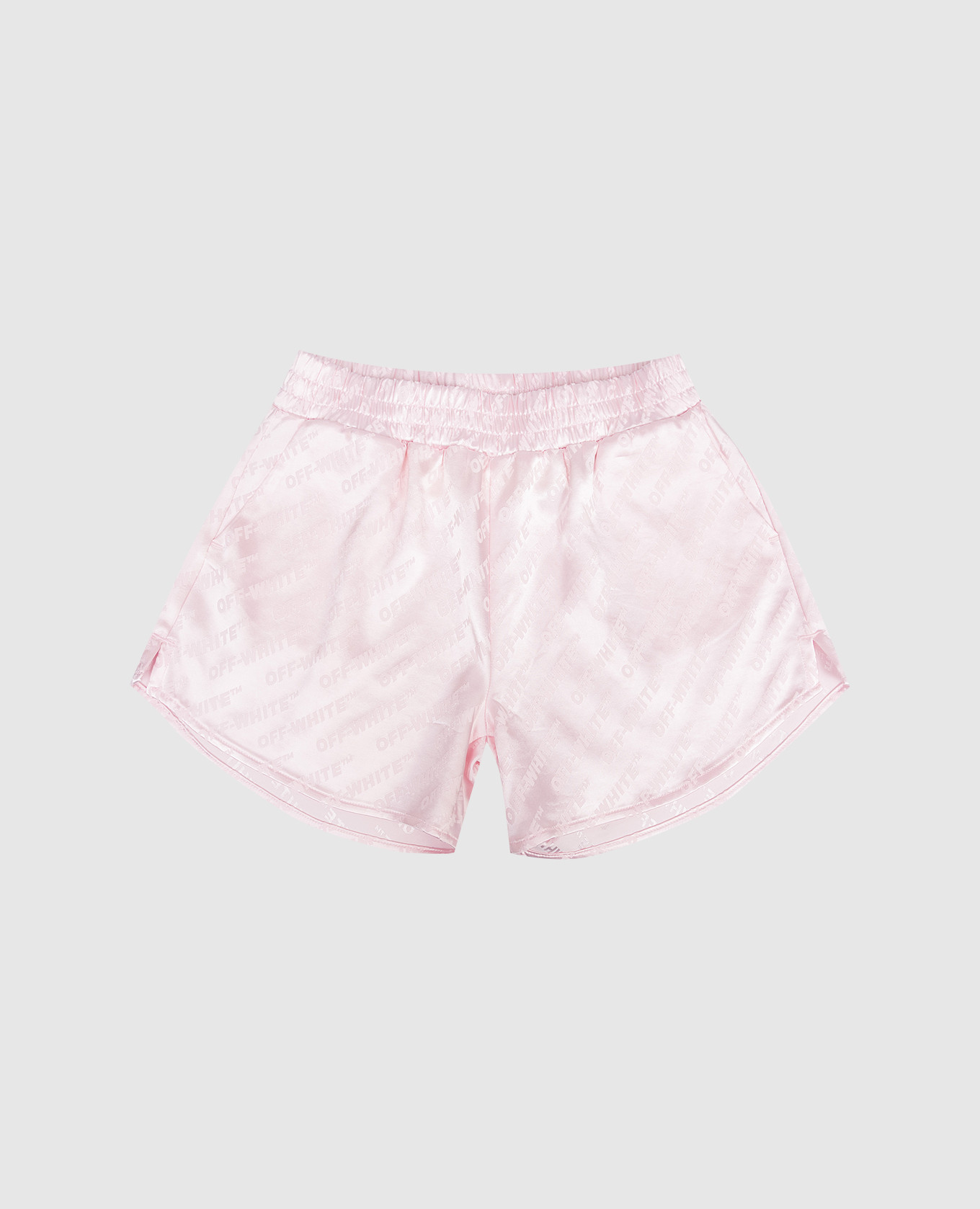 Детские розовые шорты с узором логотипа