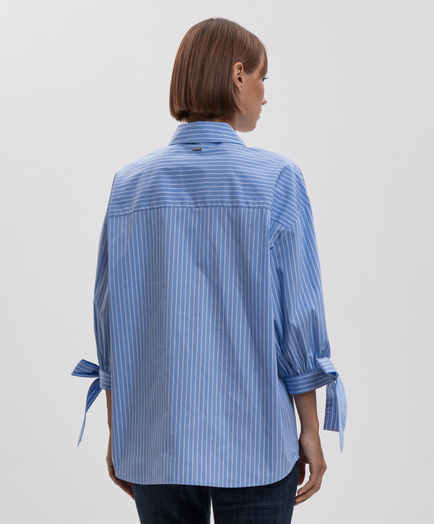 Twinset Голубая рубашка в полоску 262TP276A изображение 4