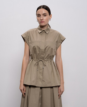 Peserico Рубашка клерка хаки с цепочкой мониль A0681901979