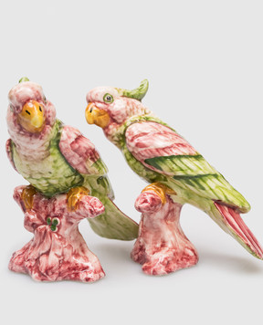 Les Ottomans Набір декоративних керамічних статуеток у формі папуги PH02