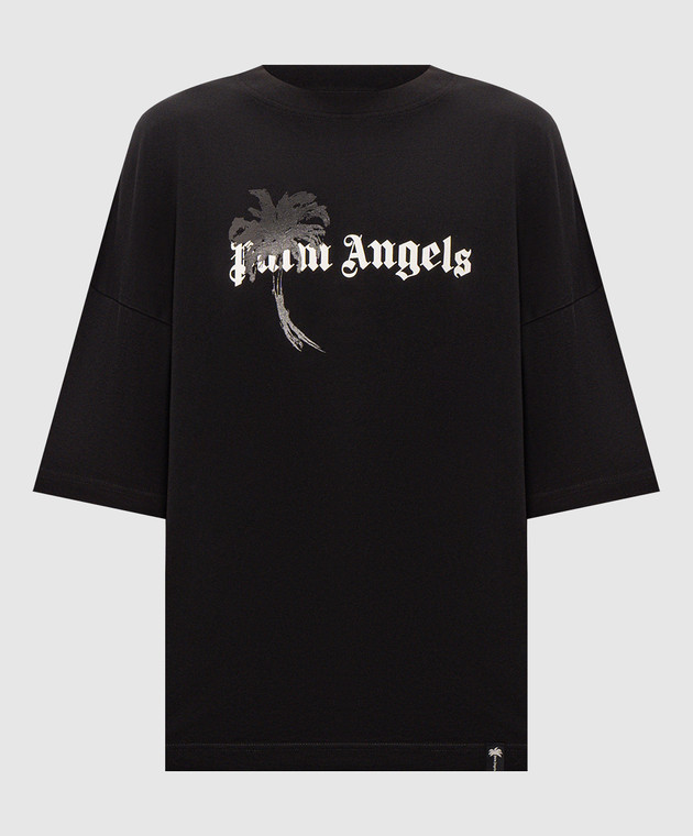 Palm Angels Черная футболка с принтом логотипа PAMAA003JR006