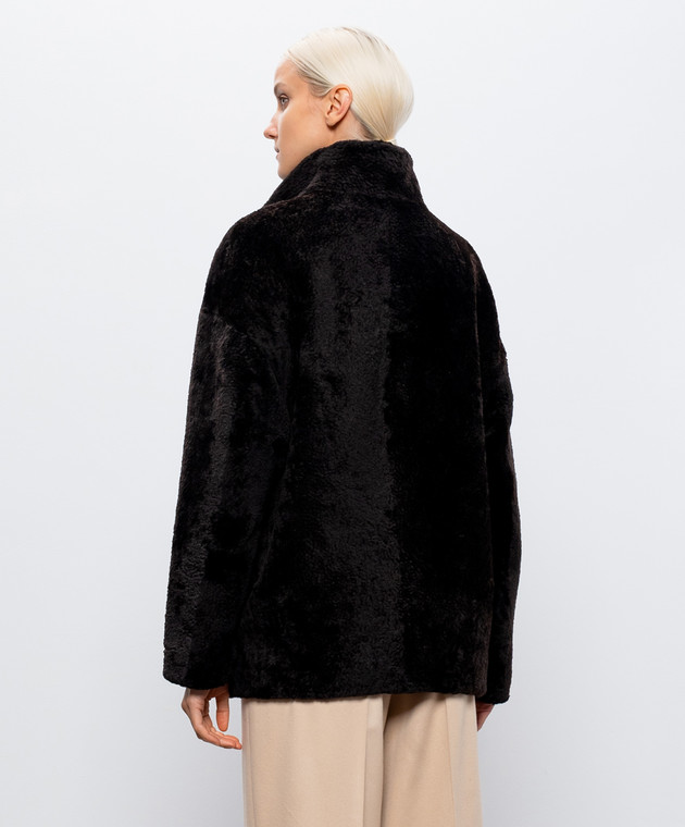 Babe Pay Pls Коричневая двусторонняя дубленка 2323PRADO изображение 5