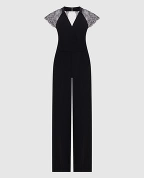 Twinset Черный комбинезон с кружевом 262TT2424