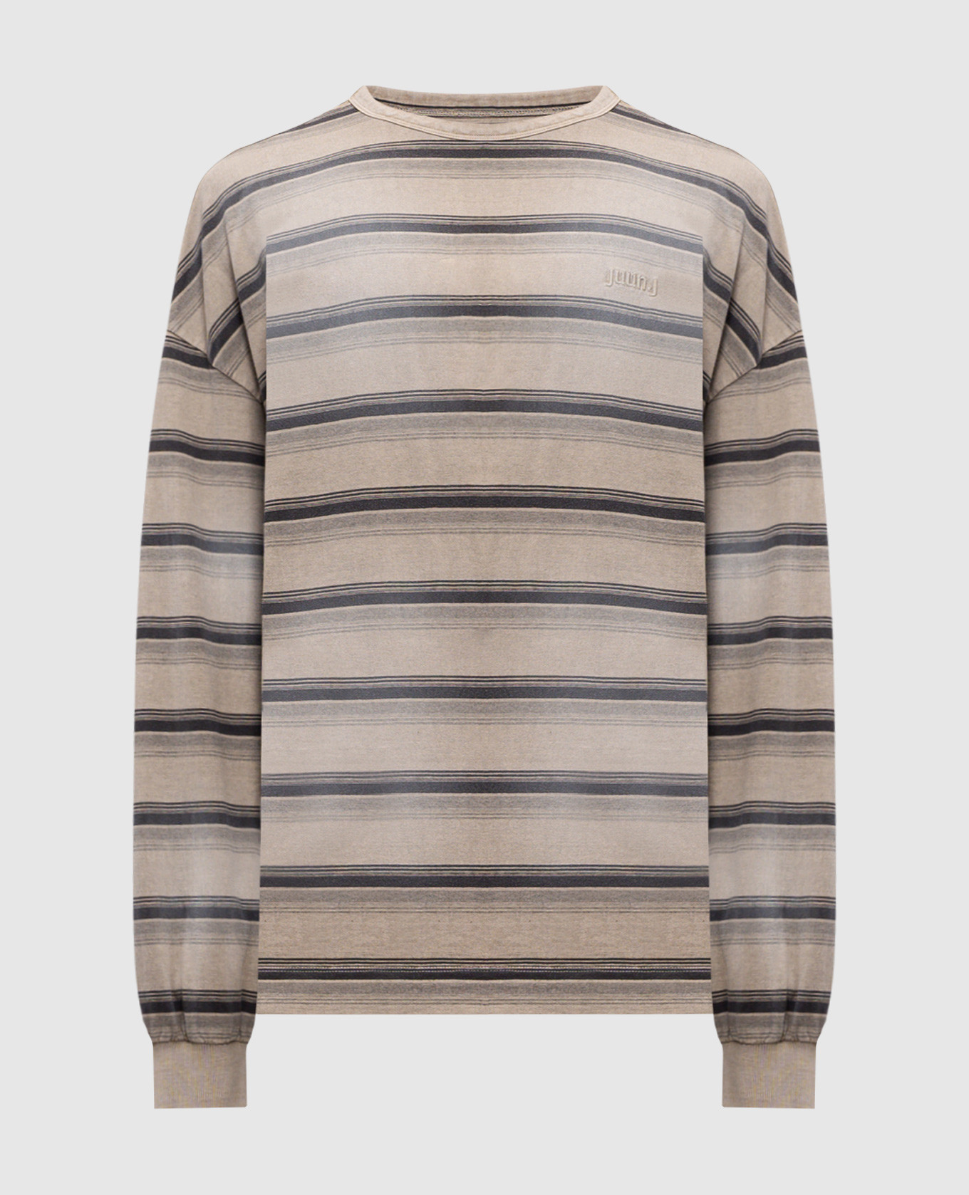 

Бежевый лонгслив в полоску с винтажным эффектом, Лонгсливы