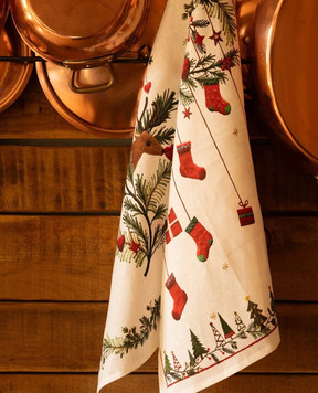 TESSITURA TOSCANA TELERIE Белое кухонное полотенце RUDY из льна NC250032020067