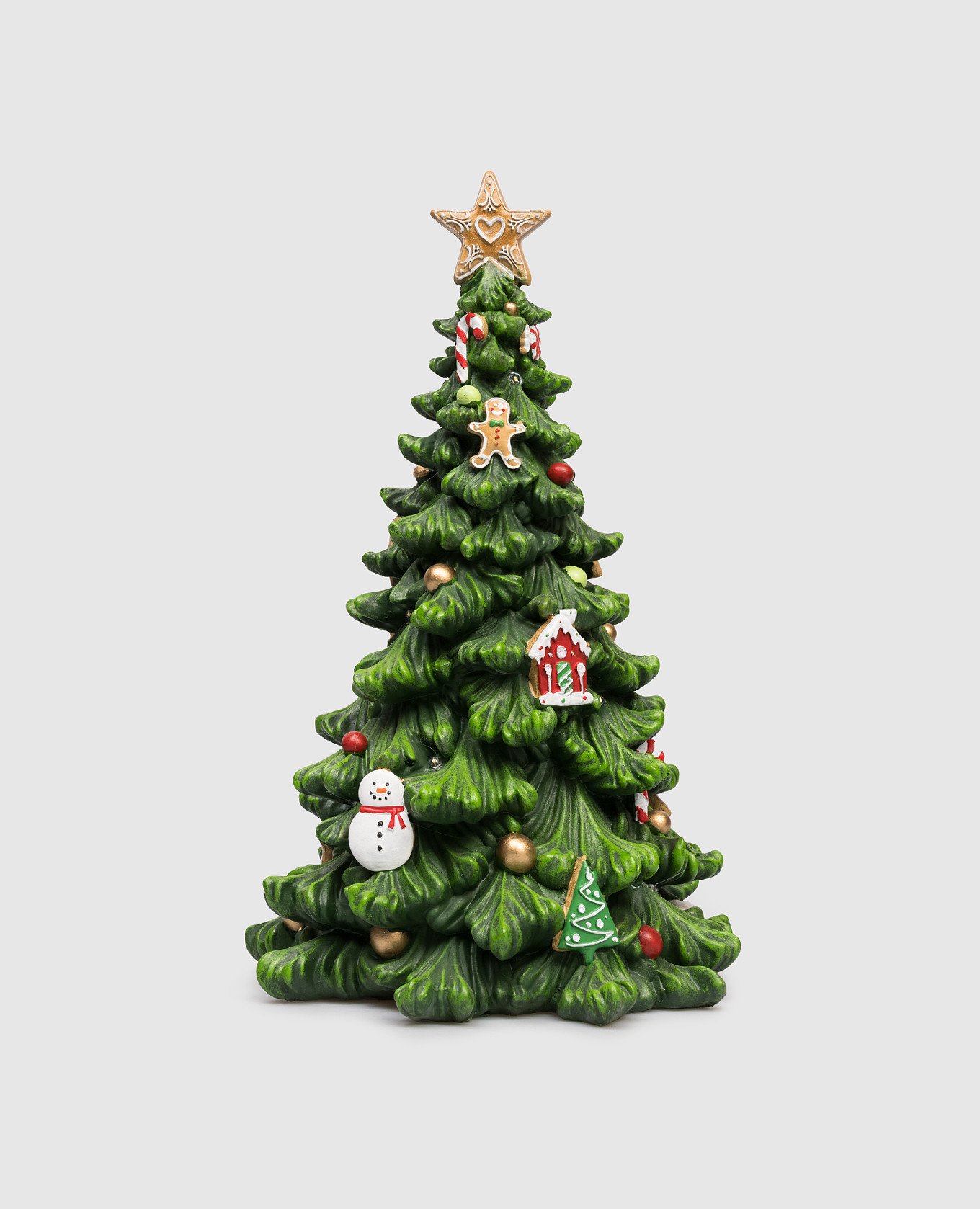 

Декоративная рождественская елка Eddy Deco с подсветкой, Зеленый, Декор