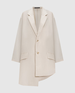 Y`S Yamamoto Бежевий жакет асиметричного крою YKJ12014