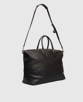 Saint Laurent Черная кожаная сумка-тоут с логотипом 649646DTI0E
