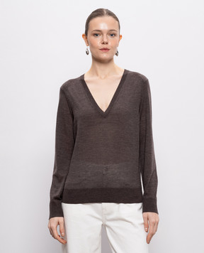 Loulou de Saison Коричневий пуловер JULIO з кашеміру JULIOLDS