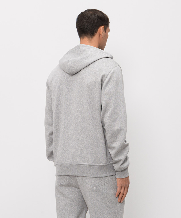 Brunello Cucinelli Серая спортивная куртка с хлопком MM8319069G изображение 4