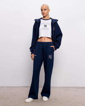 Sporty & Rich Синя утеплена спортивна куртка Yankees ST094818635BL107