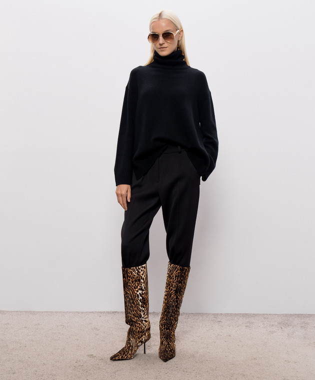 Allude Чорний светр з вовни та кашеміру з розрізами 26517105 зображення 2