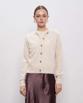 Allude Бежевий кардиган з кашеміру та шовку з паєтками 25577100