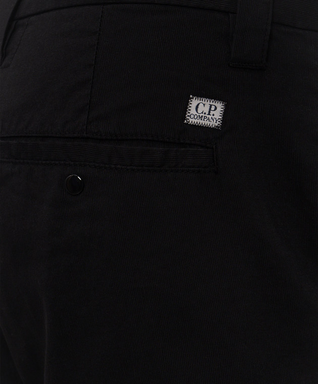 C.P. Company Чорні шорти з льоном MBE252A110658G зображення 5